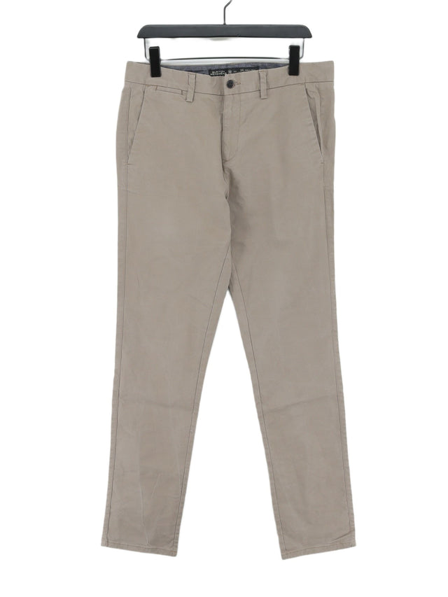 Burton Men's Trousers W 34 in Tan Cotton with Elastane