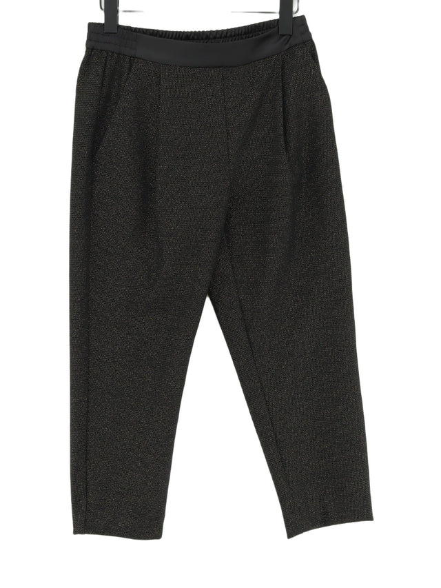 AllSaints Women's Suit Trousers UK 8 Black Elastane with Polyamide, Viscose