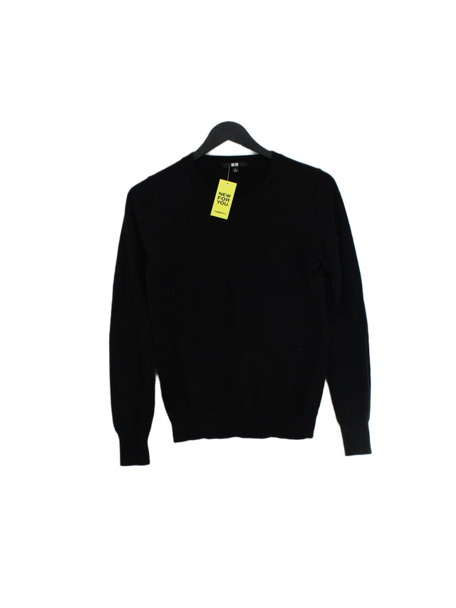 Uniqlo Women's Jumper S Black 100% Cashmere