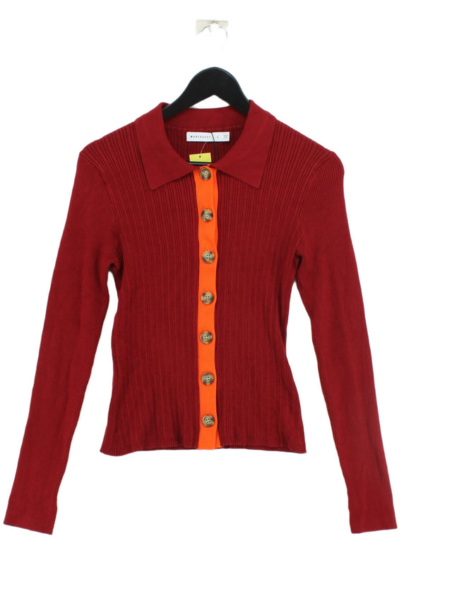 Warehouse Women's Shirt L Red Viscose with Polyamide
