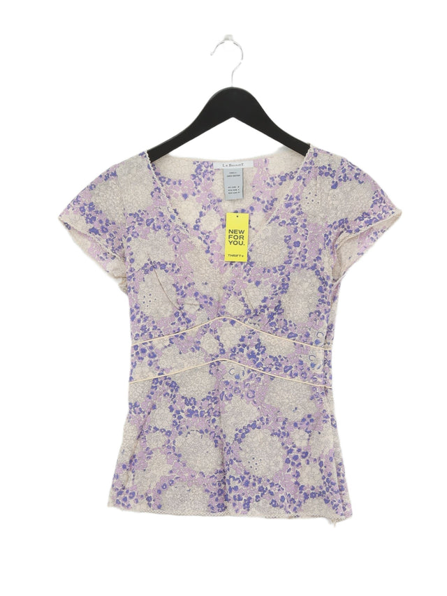 L.K. Bennett Women's Top UK 8 Purple 100% Cotton