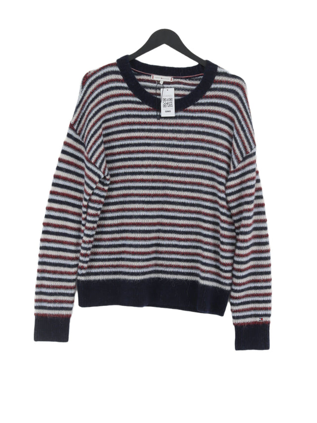 Tommy Hilfiger Women's Jumper L Multi Polyamide with Animal Fur, Wool