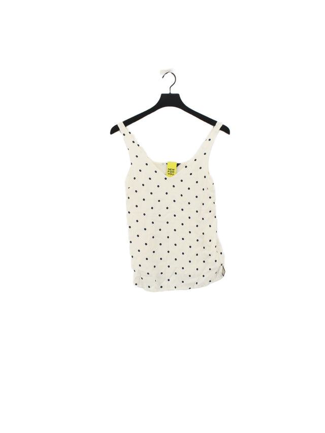 Joules Women's Top UK 8 Cream 100% Viscose