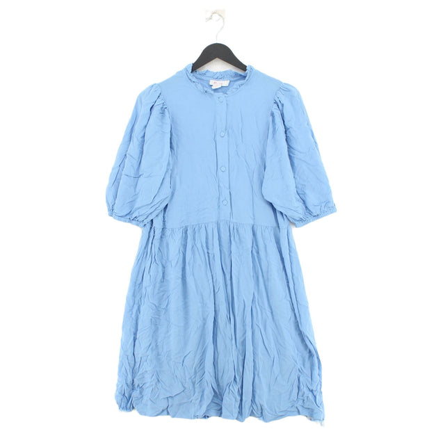 Finery Women's Midi Dress UK 12 Blue 100% Viscose