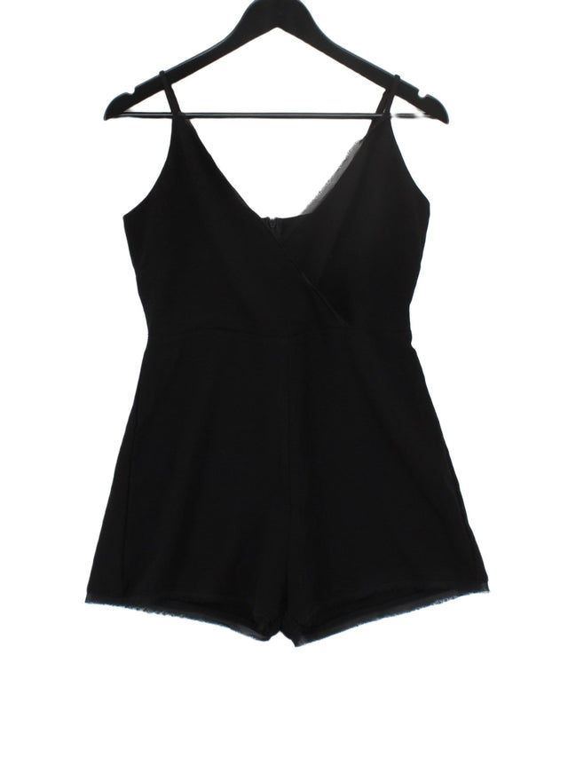 Pull&Bear Women's Playsuit M Black Polyester with Elastane