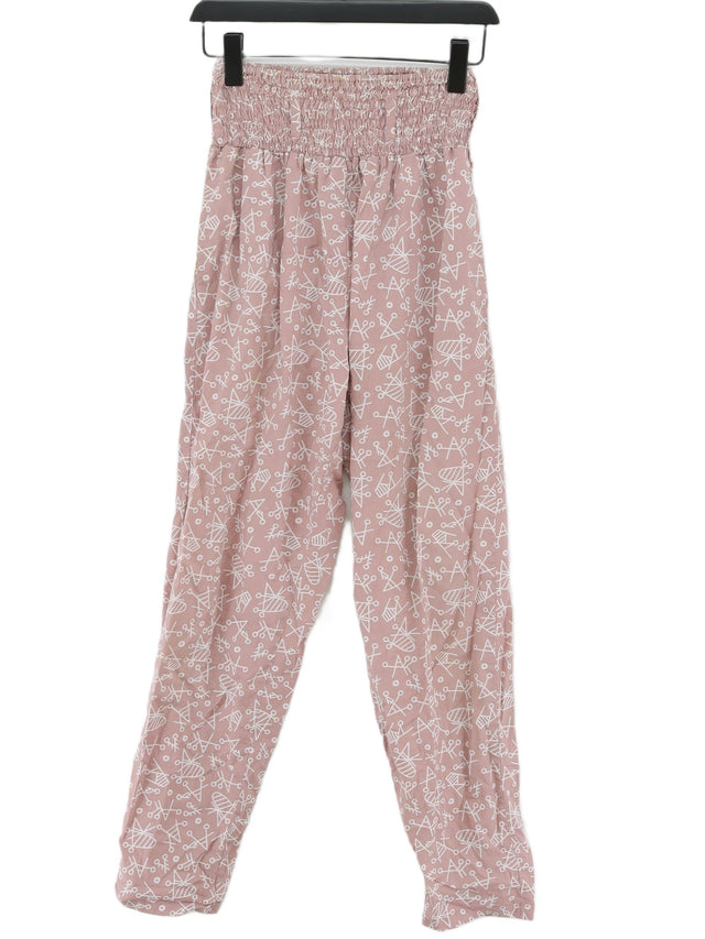 Lucy & Yak Women's Trousers S Pink 100% Cotton