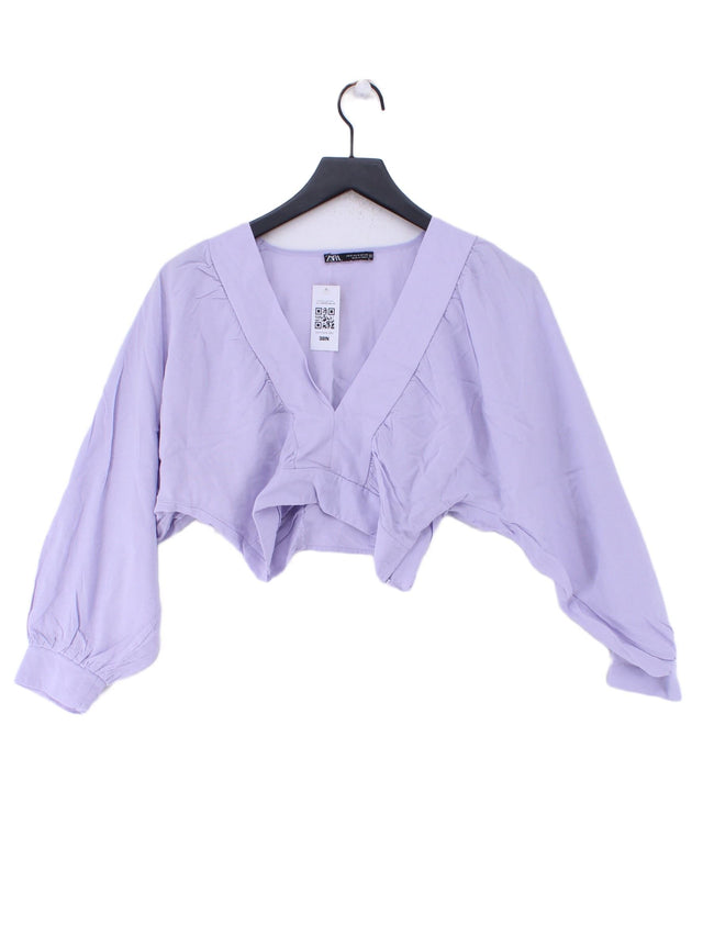 Zara Women's Blouse S Purple 100% Other