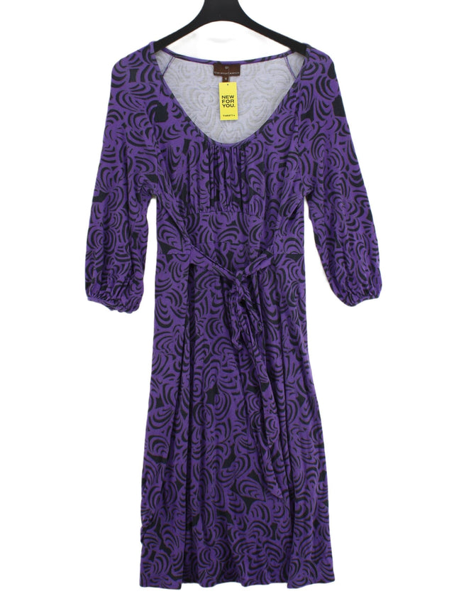 FWM (Fenn Wright Manson) Women's Midi Dress UK 16 Purple Viscose with Elastane