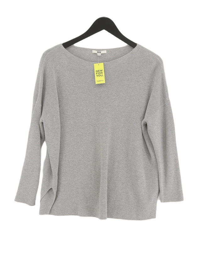 Uniqlo Women's Jumper S Grey Cotton with Cashmere