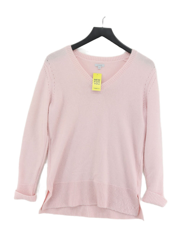 Jigsaw Women's Jumper S Pink Wool with Cashmere
