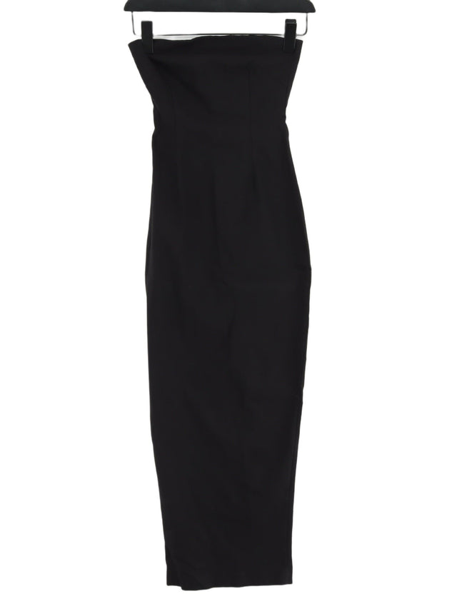 Vesper Women's Midi Dress UK 6 Black Viscose with Nylon, Spandex