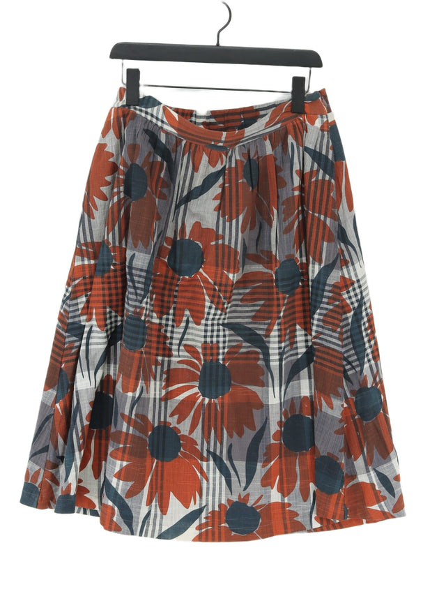 Seasalt Women's Midi Skirt UK 16 Multi 100% Cotton