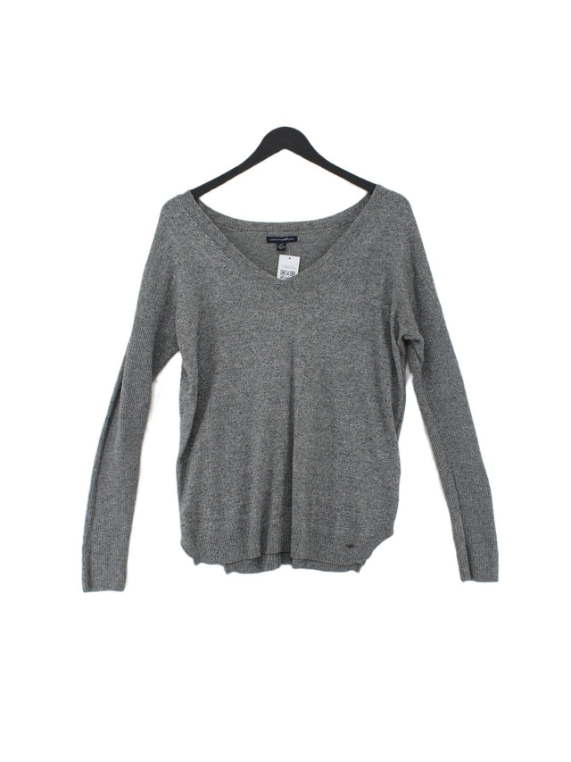American Eagle Outfitters Women's Jumper S Grey Cotton with Polyester, Viscose