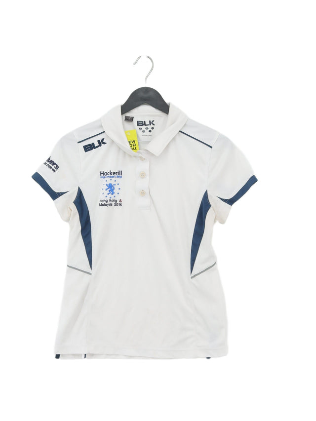 BLK Women's Polo UK 14 White 100% Polyester