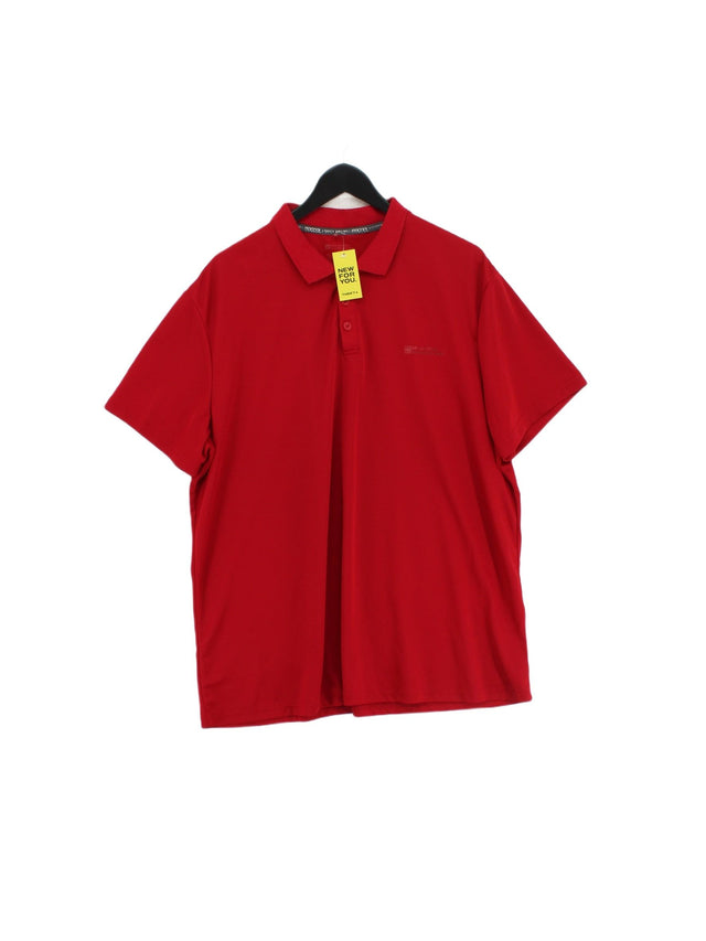 Mountain Warehouse Men's Polo XXXL Red 100% Polyester