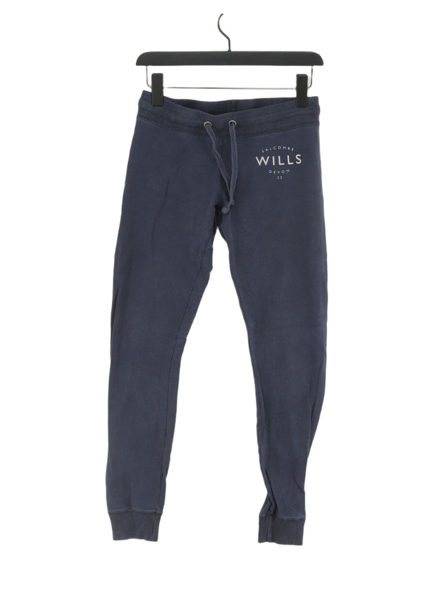 Jack Wills Women's Sports Bottoms UK 6 Blue Cotton with Elastane