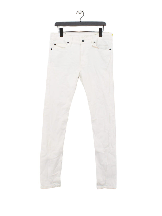 Religion Men's Jeans W 32 in White Cotton with Elastane