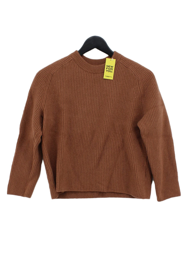 Uniqlo Women's Jumper S Brown 100% Wool