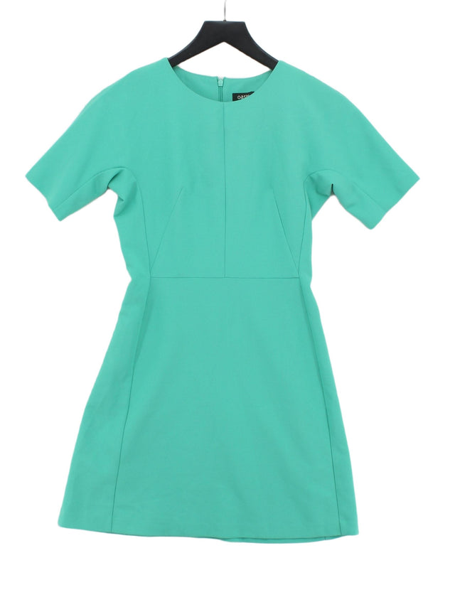 Oasis Women's Midi Dress UK 8 Green 100% Polyester