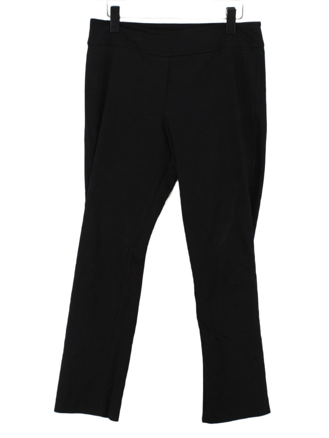 Margaret M Women's Trousers L Black Rayon with Nylon, Spandex