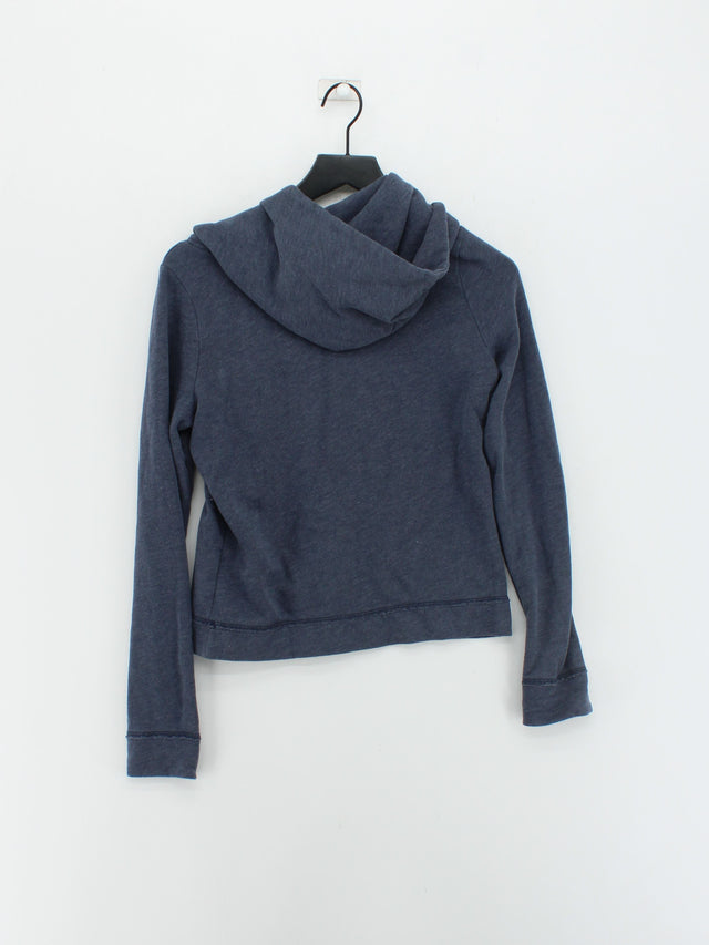 Hollister Women's Hoodie M Blue Cotton with Polyester