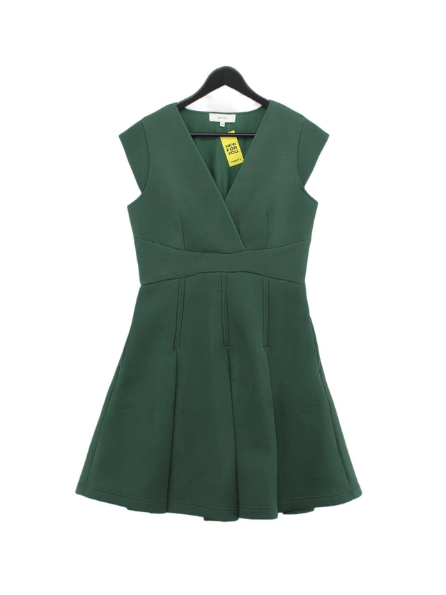 Reiss Women's Midi Dress UK 12 Green 100% Polyester