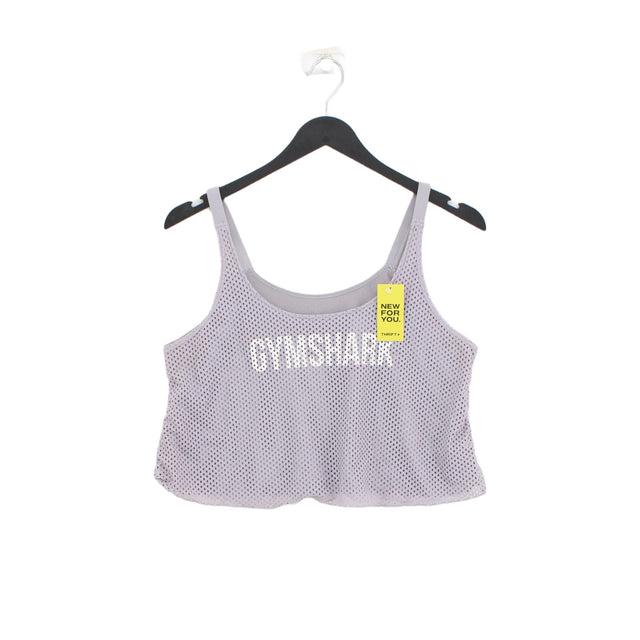Gymshark Women's T-Shirt S Grey Nylon with Elastane, Polyamide