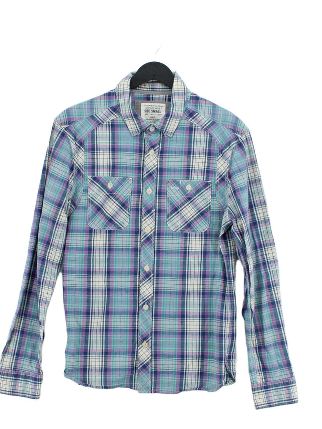 AllSaints Men's Shirt S Multi Cotton with Linen