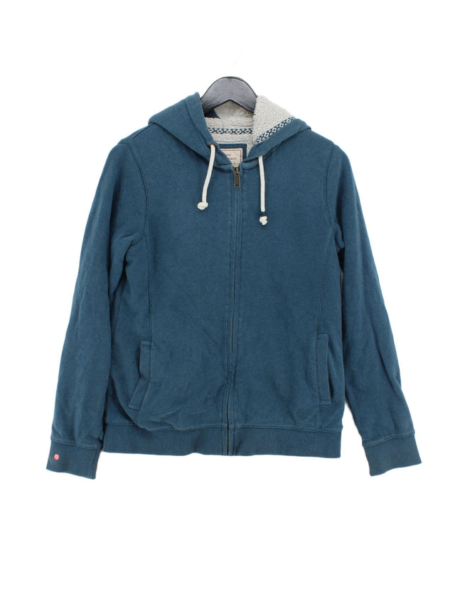 FatFace Women's Hoodie UK 10 Blue Cotton with Elastane, Polyester