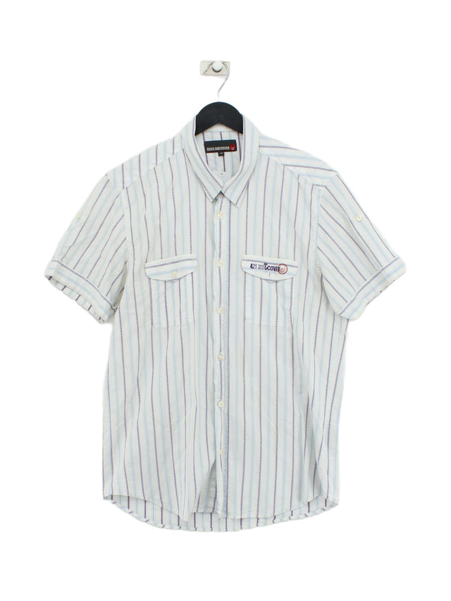 Duck And Cover Men's Shirt M White 100% Cotton