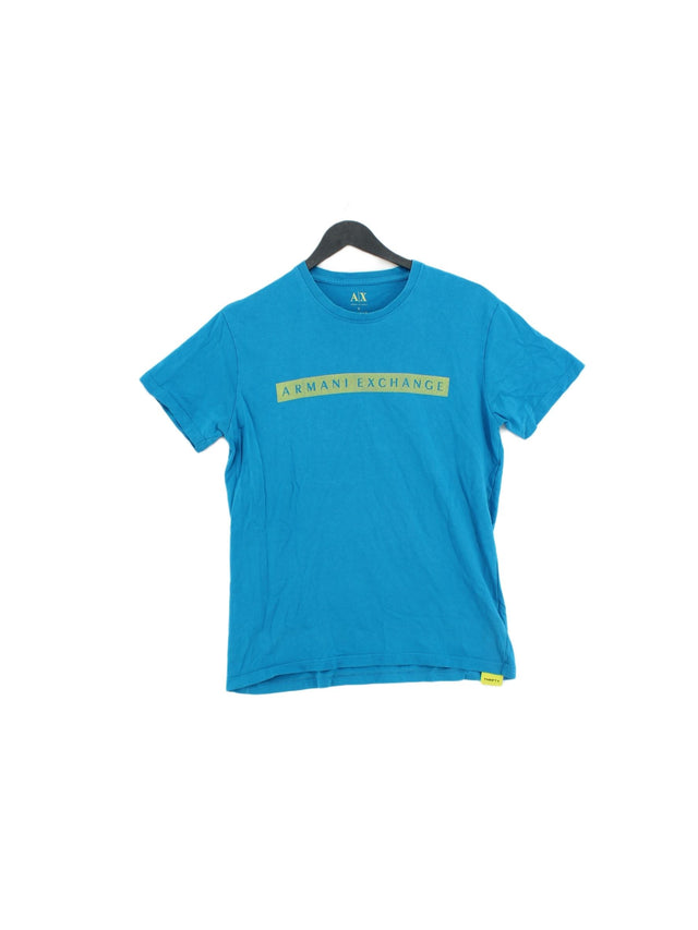 Armani Exchange Men's T-Shirt S Blue 100% Cotton