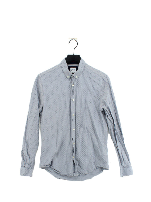 Zara Men's Shirt M Grey 100% Cotton