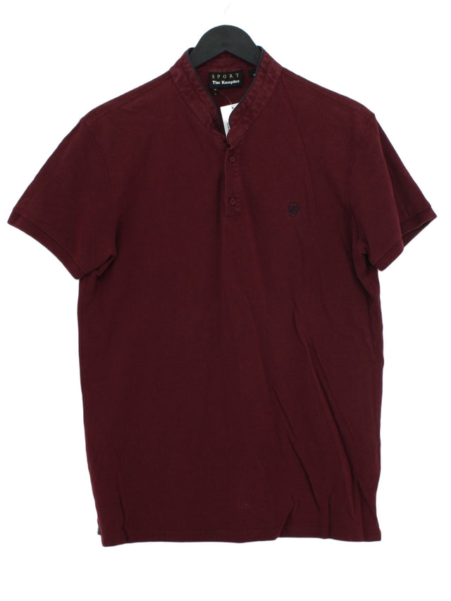 The Kooples Men's Polo M Red 100% Cotton