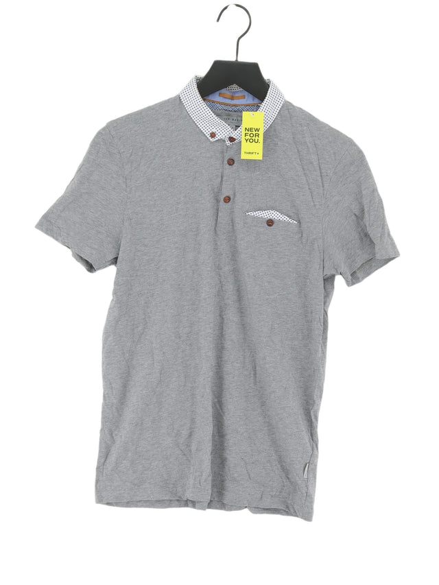 Ted Baker Women's Polo M Grey 100% Cotton