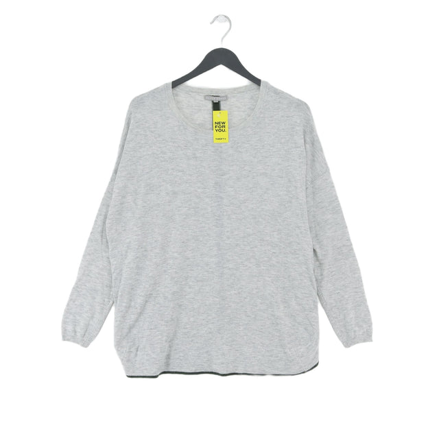 Oliver Bonas Women's Jumper UK 12 Grey Polyester with Acrylic, Nylon, Wool