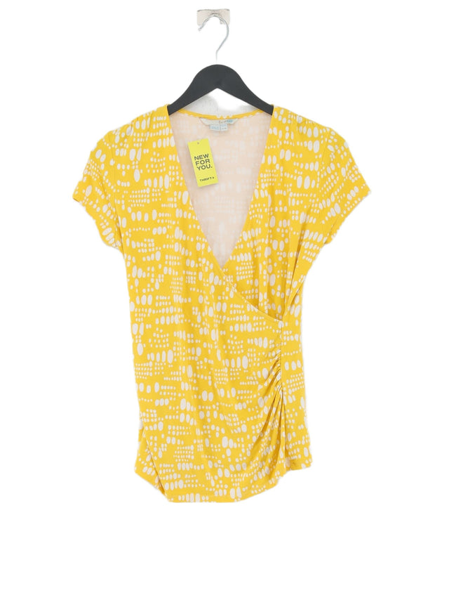 Boden Women's Top UK 12 Yellow Viscose with Elastane