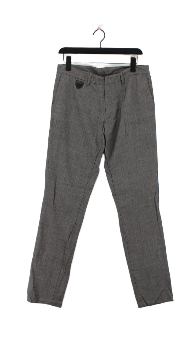 April 77 Men's Suit Trousers W 31 in Grey Elastane with Cotton