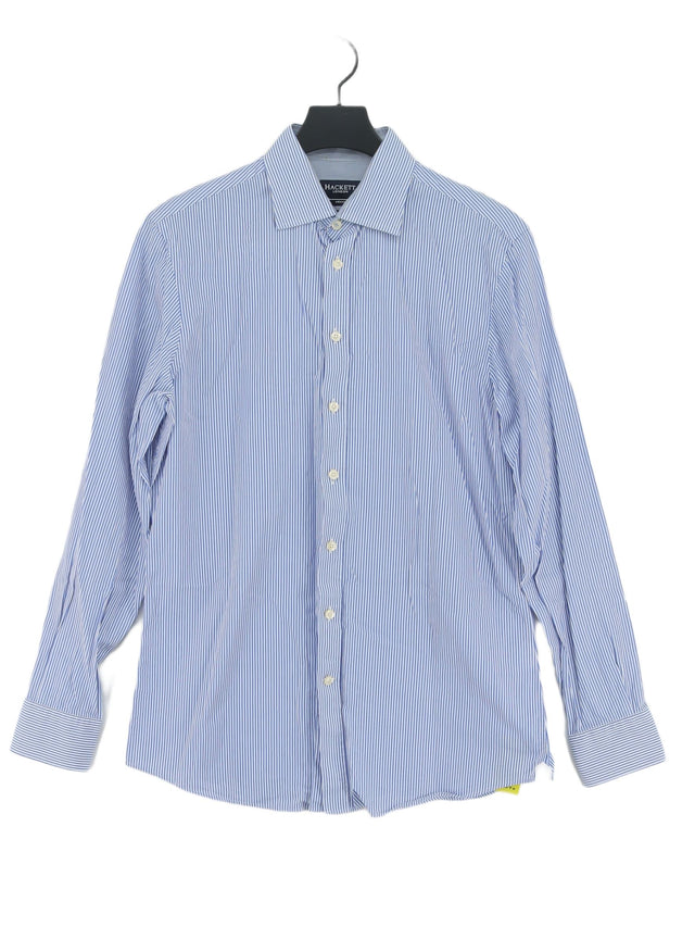 Hackett Men's Shirt M Blue 100% Cotton
