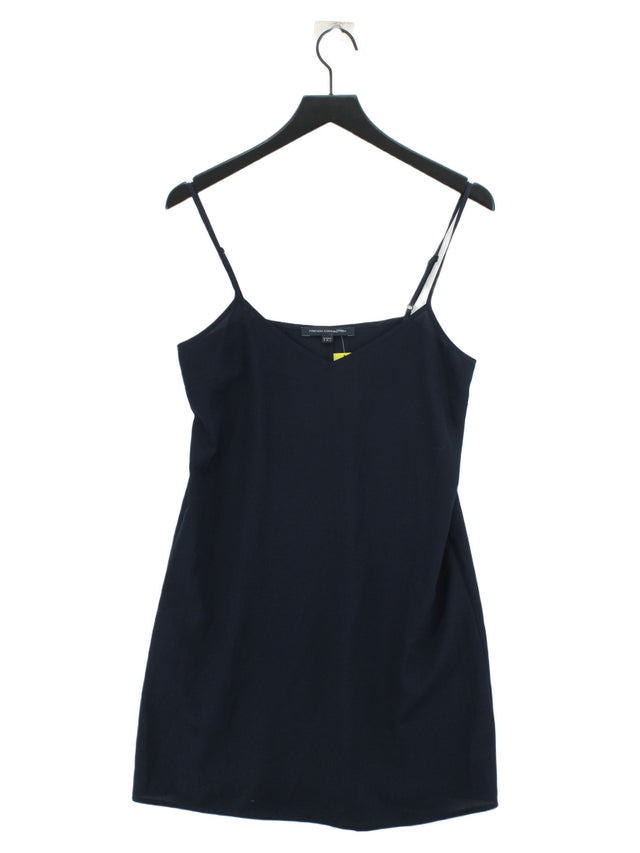 French Connection Women's Mini Dress UK 8 Blue 100% Polyester