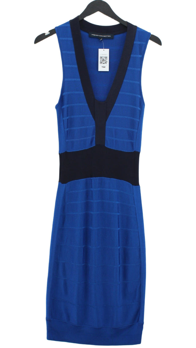 French Connection Women's Midi Dress UK 10 Blue