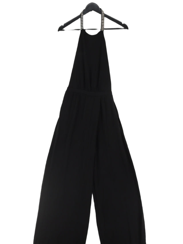 Mango Women's Jumpsuit S Black Other with Elastane, Polyamide, Polyester