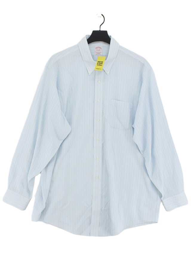 Brooks Brothers Men's Shirt Chest: 35 in Blue 100% Cotton