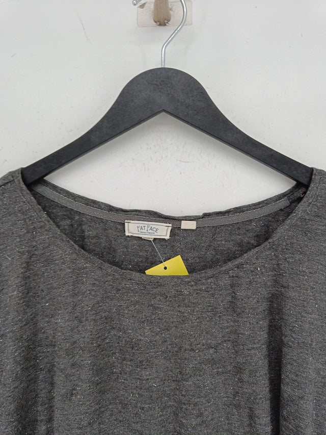 Fatface Women's T-Shirt Uk 18 Grey Viscose with Other