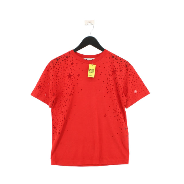 Stella McCartney Women's T-Shirt UK 10 Red Lyocell Modal with Cotton