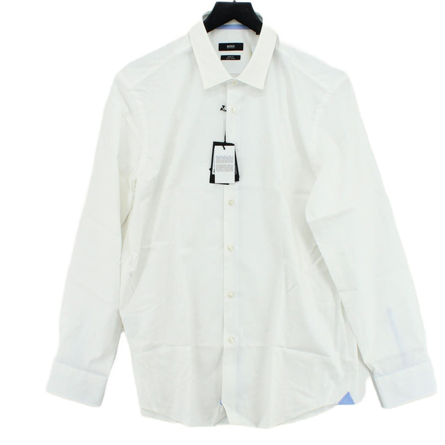 Hugo Boss Men's Shirt Chest: 44 in White 100% Cotton