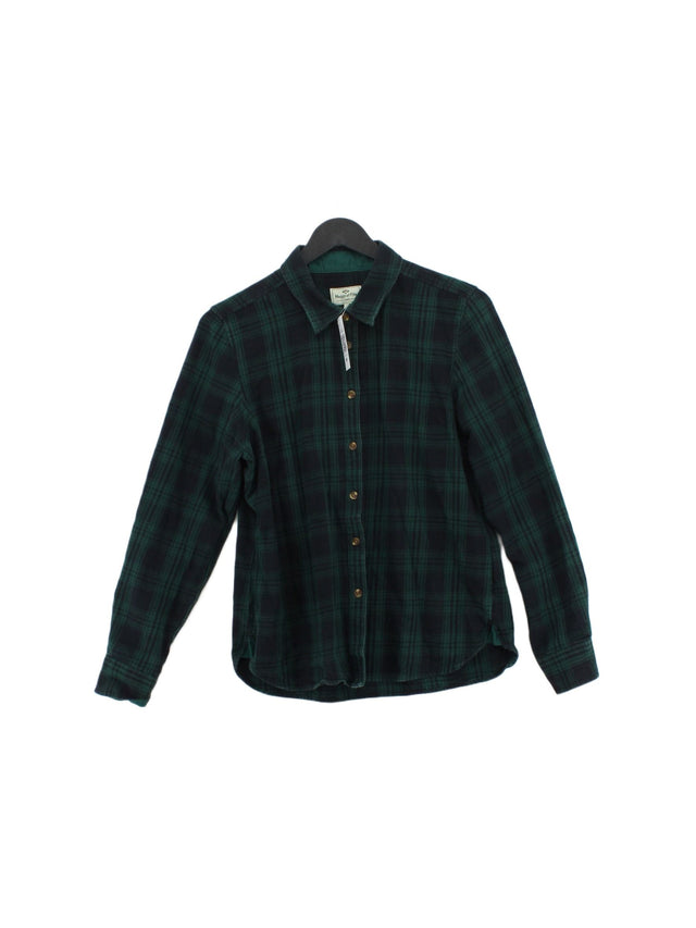 Hoggs Of Fife Women's Shirt UK 12 Green 100% Cotton