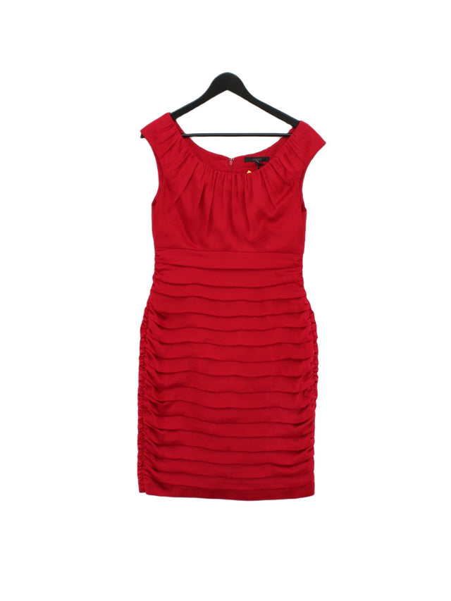 Coast Women's Midi Dress UK 12 Red Polyester with Elastane