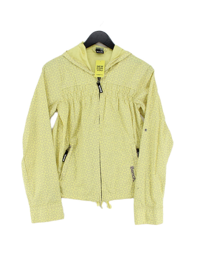 Bench Women's Jacket UK 8 Yellow 100% Cotton