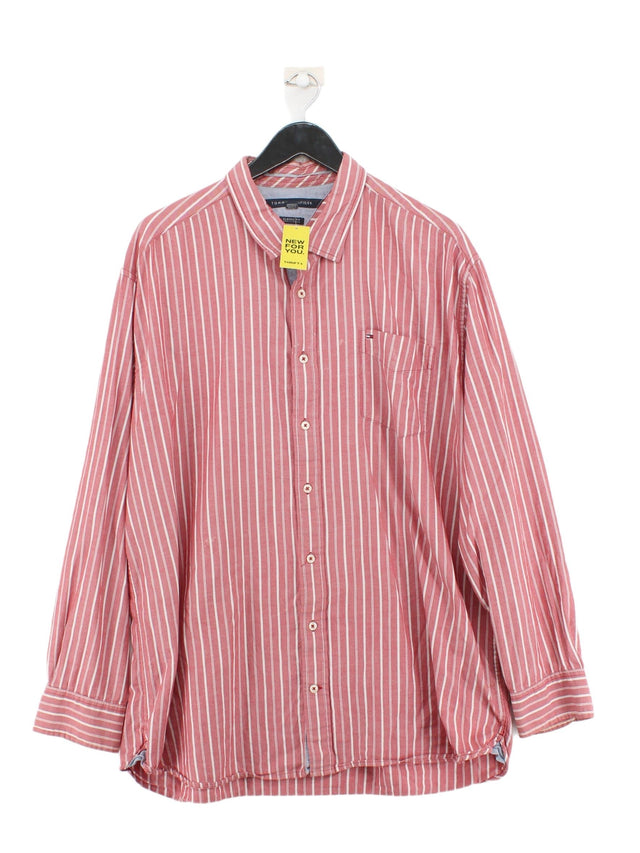 Tommy Hilfiger Men's Shirt XXL Red 100% Cotton