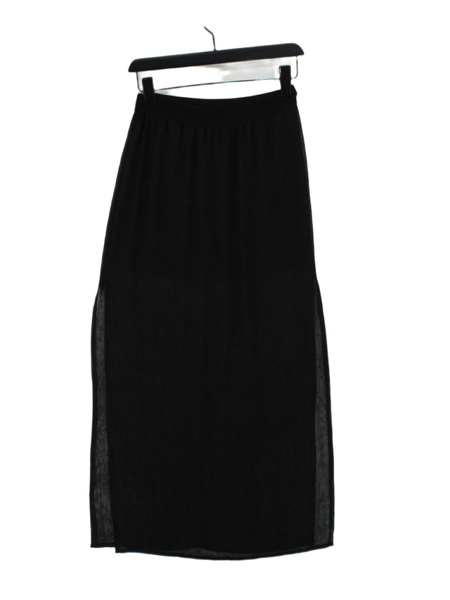 Pins And Needles Women's Midi Skirt XS Black 100% Polyester